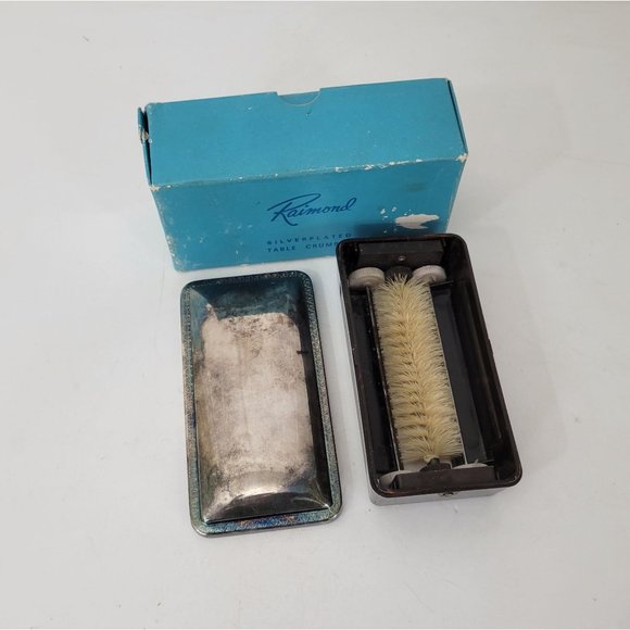 Raimond Silverplated Table Cumber Brush in Original Box - Picture 2 of 7